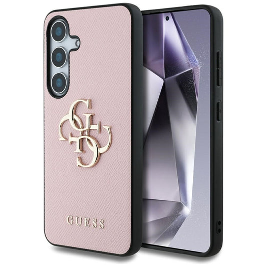 Custodia per Samsung Galaxy S25 S931, Guess, 4G Grained Big and Classic Logo, Rosa