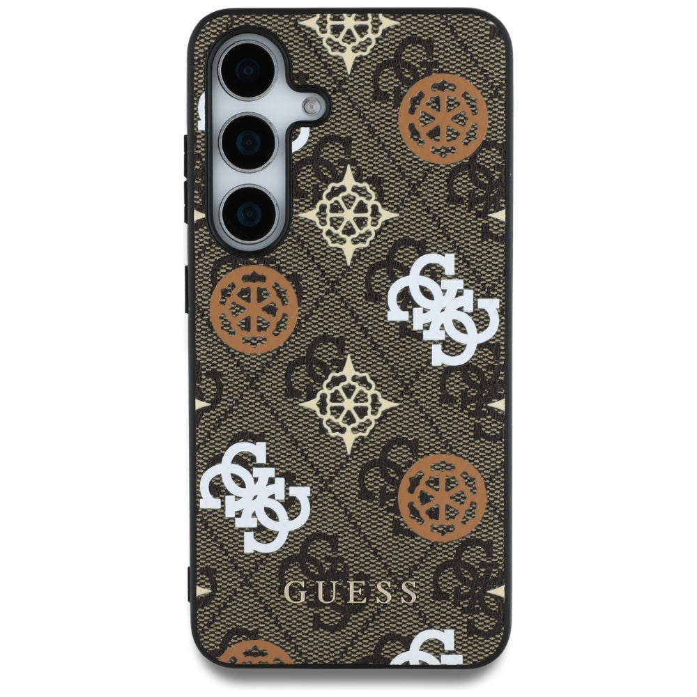 Custodia per Samsung Galaxy S25 S931, Guess, 4G Peony, Marrone