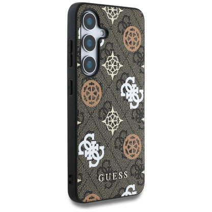 Custodia per Samsung Galaxy S25 S931, Guess, 4G Peony, Marrone