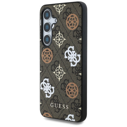 Custodia per Samsung Galaxy S25 S931, Guess, 4G Peony, Marrone