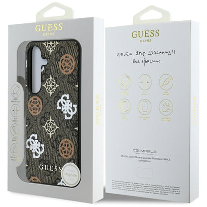 Custodia per Samsung Galaxy S25 S931, Guess, 4G Peony, Marrone