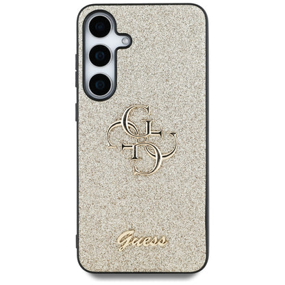 Custodia per Samsung Galaxy S25 S931, Guess, Glitter Big 4G Script, Dorata