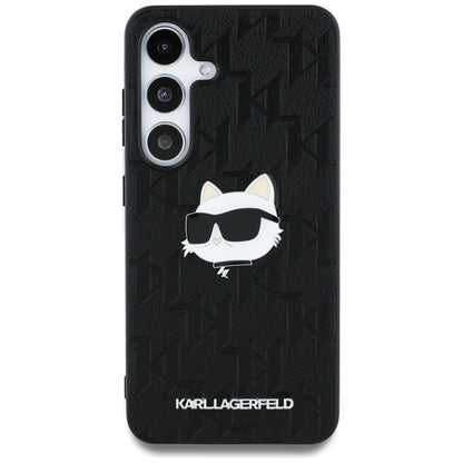 Case for Samsung Galaxy S25 S931, Karl Lagerfeld, Monogram Choupette's Head, Black