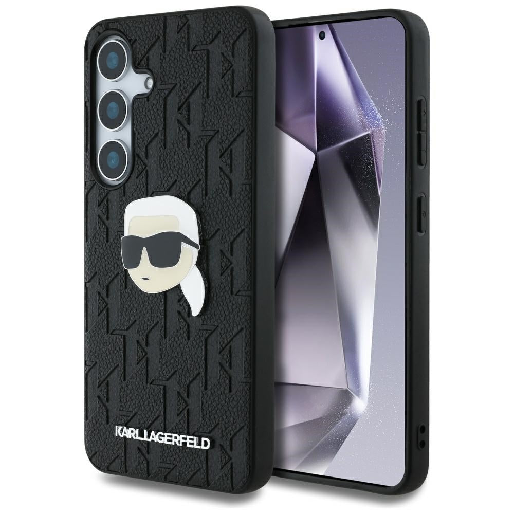 Custodia per Samsung Galaxy S25 S931, Karl Lagerfeld, Monogram Karl's Head, Nera