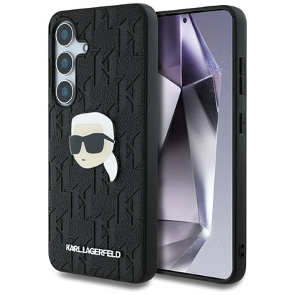 Custodia per Samsung Galaxy S25 S931, Karl Lagerfeld, Monogram Karl's Head, Nera