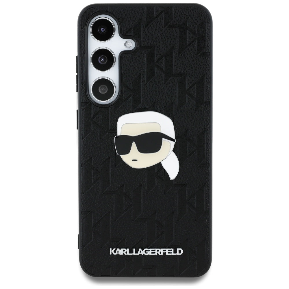 Custodia per Samsung Galaxy S25 S931, Karl Lagerfeld, Monogram Karl's Head, Nera