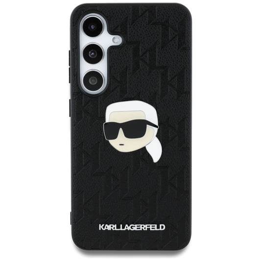 Custodia per Samsung Galaxy S25 S931, Karl Lagerfeld, Monogram Karl's Head, Nera