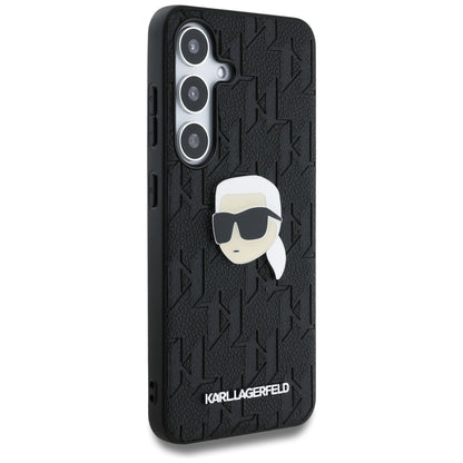 Custodia per Samsung Galaxy S25 S931, Karl Lagerfeld, Monogram Karl's Head, Nera