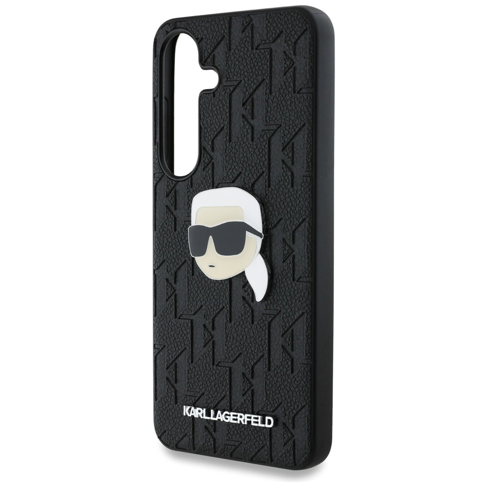 Custodia per Samsung Galaxy S25 S931, Karl Lagerfeld, Monogram Karl's Head, Nera