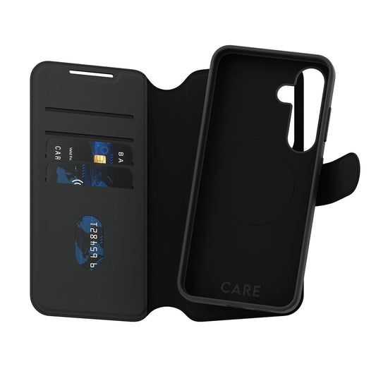Custodia per Samsung Galaxy S25 S931, PanzerGlass, Care Feature Tango Two-in-One, Nera