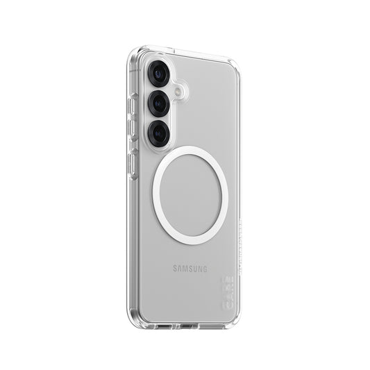 Custodia per Samsung Galaxy S25 S931, PanzerGlass, Care Urban Combat, Trasparente Bianca