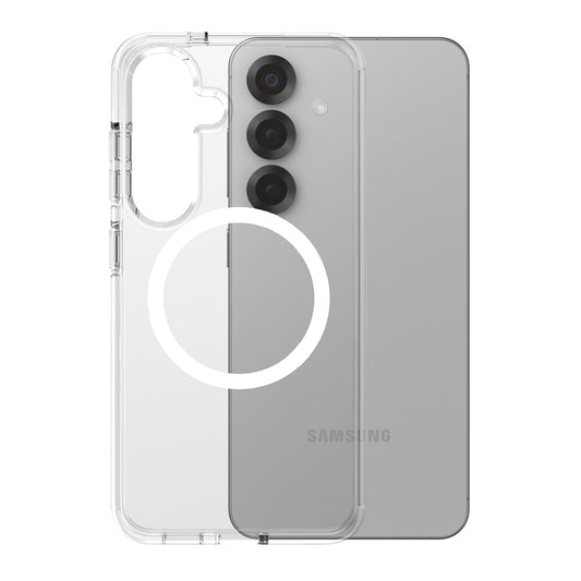 Custodia per Samsung Galaxy S25 S931, PanzerGlass, Care Urban Combat, Trasparente Bianca