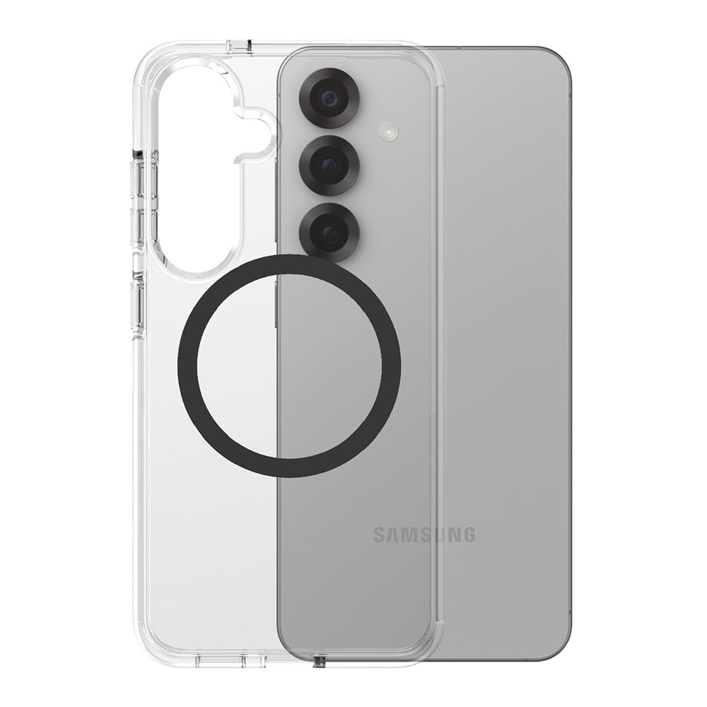 Custodia per Samsung Galaxy S25 S931, PanzerGlass, Care Urban Combat, Trasparente Nera