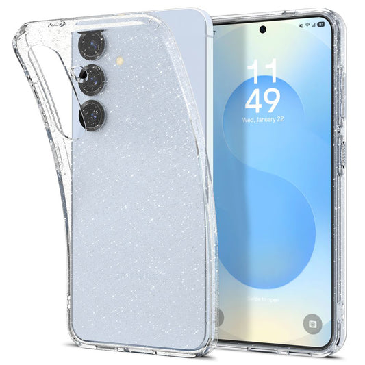 Custodia per Samsung Galaxy S25 S931, Spigen, Liquid Crystal Glitter, Trasparente ACS08997