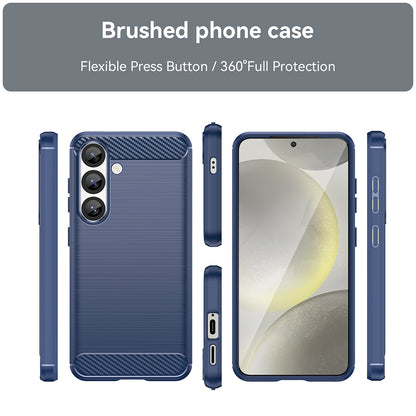 Custodia per Samsung Galaxy S25 S931, Techsuit, Carbonio, Blu