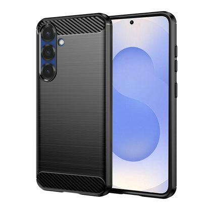 Custodia per Samsung Galaxy S25 S931, Techsuit, Carbonio, Nera
