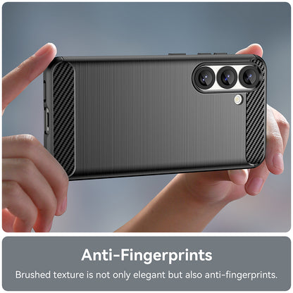 Custodia per Samsung Galaxy S25 S931, Techsuit, Carbonio, Nera