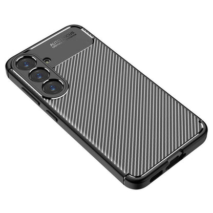 Custodia per Samsung Galaxy S25 S931, Techsuit, CarbonFiber, Nera