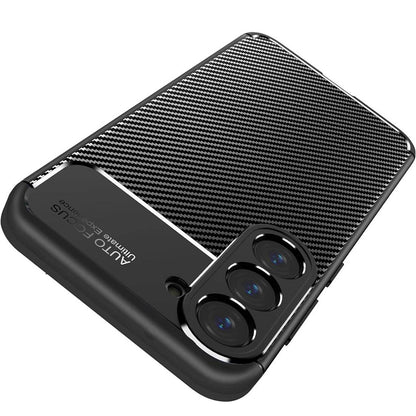 Custodia per Samsung Galaxy S25 S931, Techsuit, CarbonFiber, Nera
