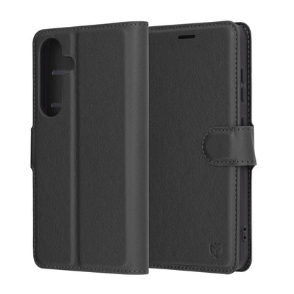 Custodia per Samsung Galaxy S25 S931, Techsuit, Leather Folio, Nera