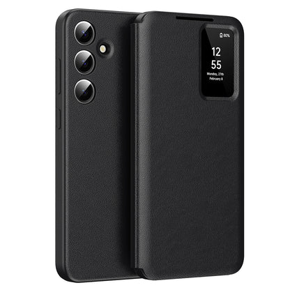 Custodia per Samsung Galaxy S25 S931, Techsuit, SmartView, Nera