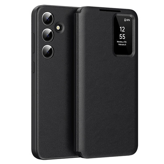 Custodia per Samsung Galaxy S25 S931, Techsuit, SmartView, Nera