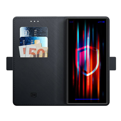 Custodia per Samsung Galaxy S25 Ultra S938, 3MK, Wallet, Nera