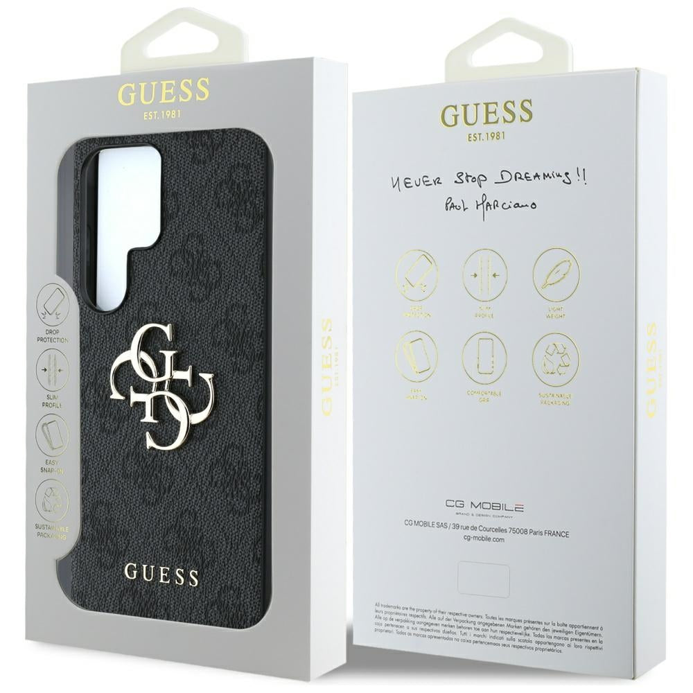 Custodia per Samsung Galaxy S25 Ultra S938, Guess, 4G Big Logo, Nera