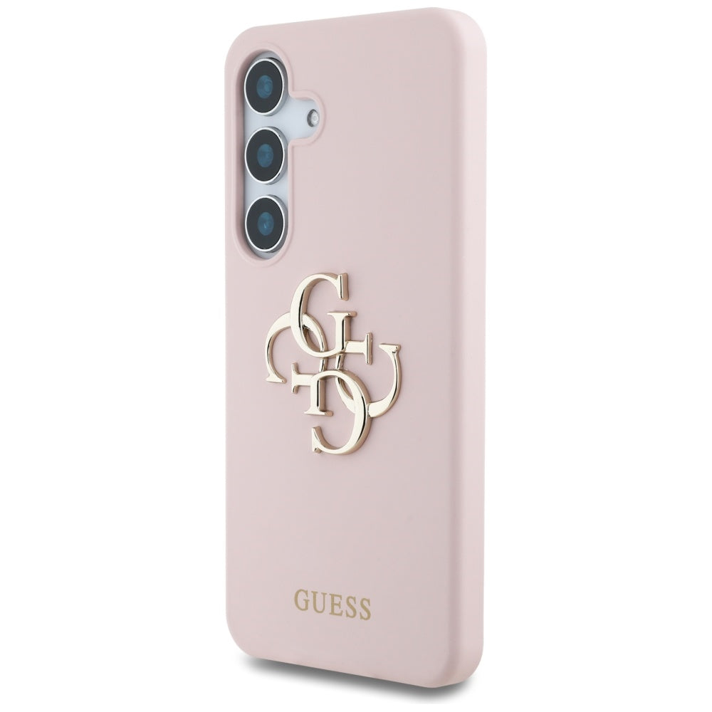 Custodia per Samsung Galaxy S25 Ultra S938, Guess, 4G Grained Big and Classic Logo, Rosa