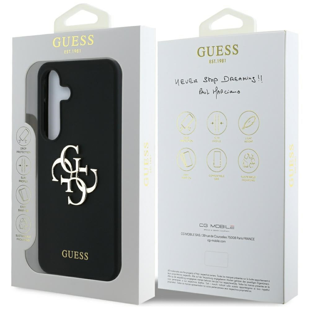 Custodia per Samsung Galaxy S25 Ultra S938, Guess, 4G Big, Nera