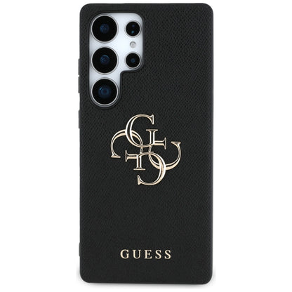 Custodia per Samsung Galaxy S25 Ultra S938, Guess, 4G Grained Big and Classic Logo, Nera