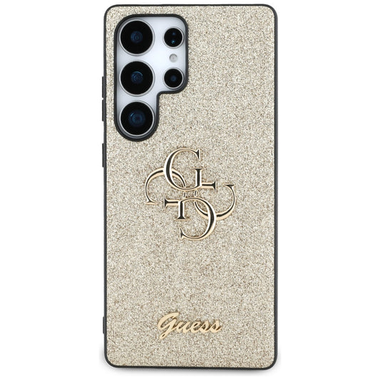 Custodia per Samsung Galaxy S25 Ultra S938, Guess, Glitter Big 4G Script, Dorata