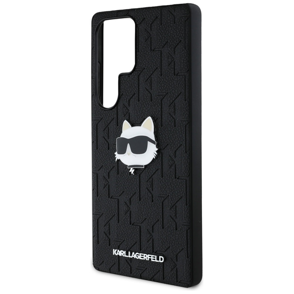 Custodia per Samsung Galaxy S25 Ultra S938, Karl Lagerfeld, Monogram Choupette's Head, Nera
