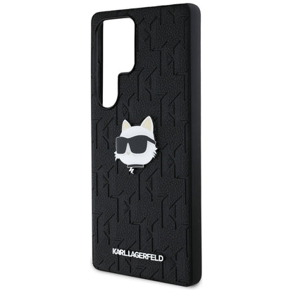 Custodia per Samsung Galaxy S25 Ultra S938, Karl Lagerfeld, Monogram Choupette's Head, Nera