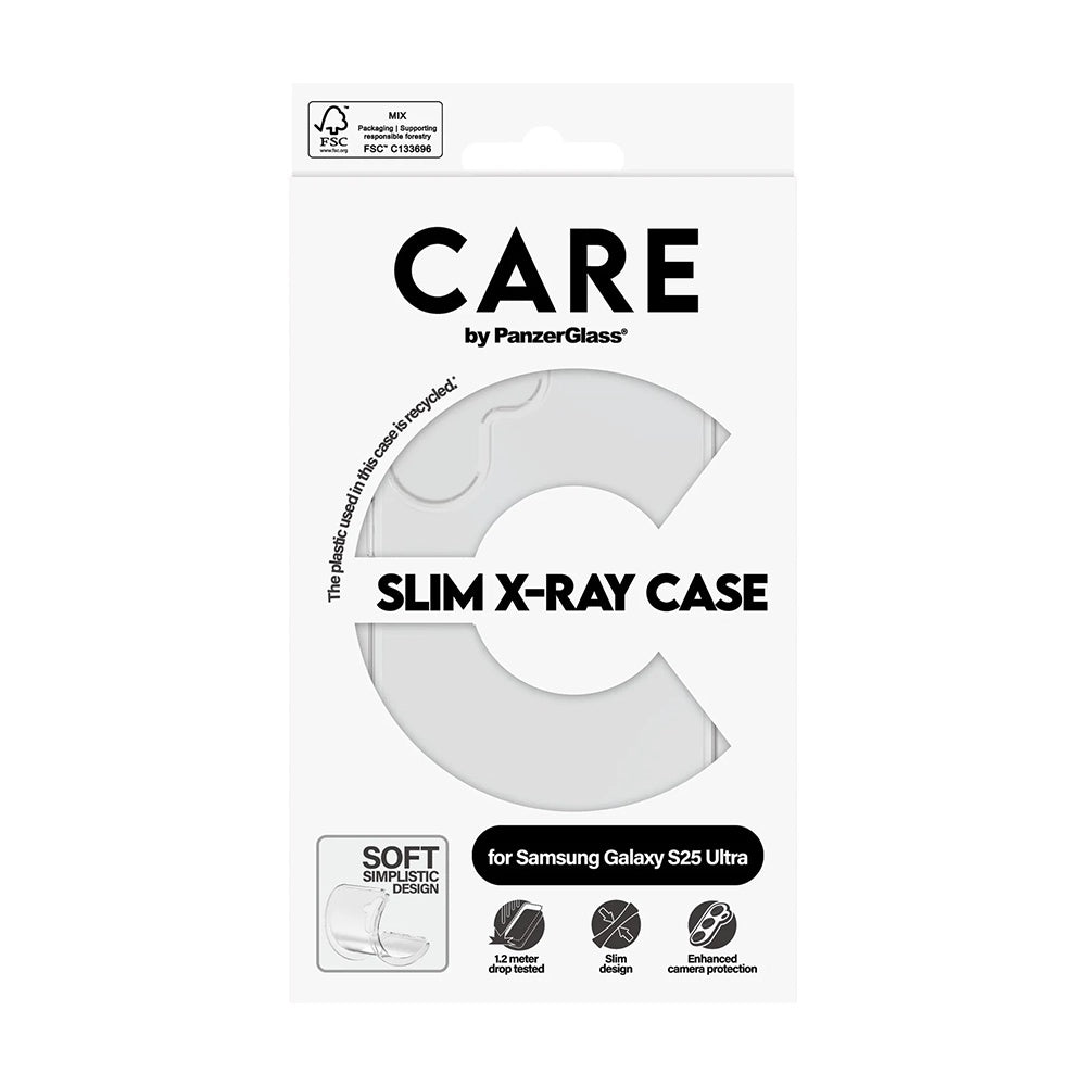 Custodia per Samsung Galaxy S25 Ultra S938, PanzerGlass, Care Fashionable, Trasparente