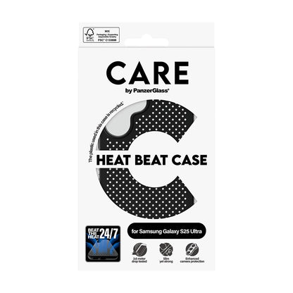 Custodia per Samsung Galaxy S25 Ultra S938, PanzerGlass, Care Feature Heat Beat, Nera