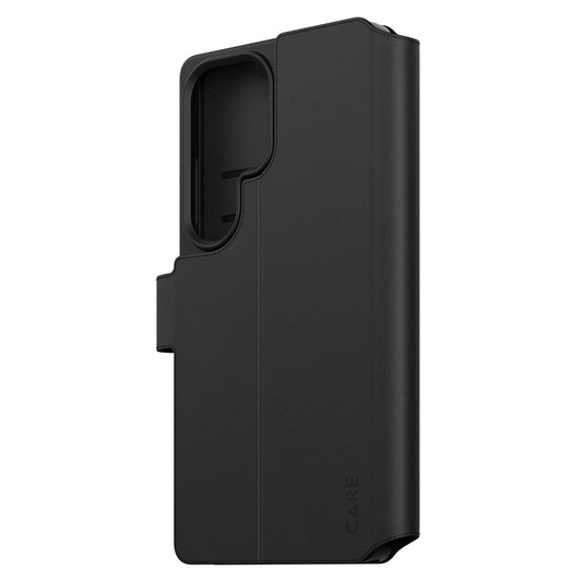 Custodia per Samsung Galaxy S25 Ultra S938, PanzerGlass, Care Feature Kickstand Wallet, Nera