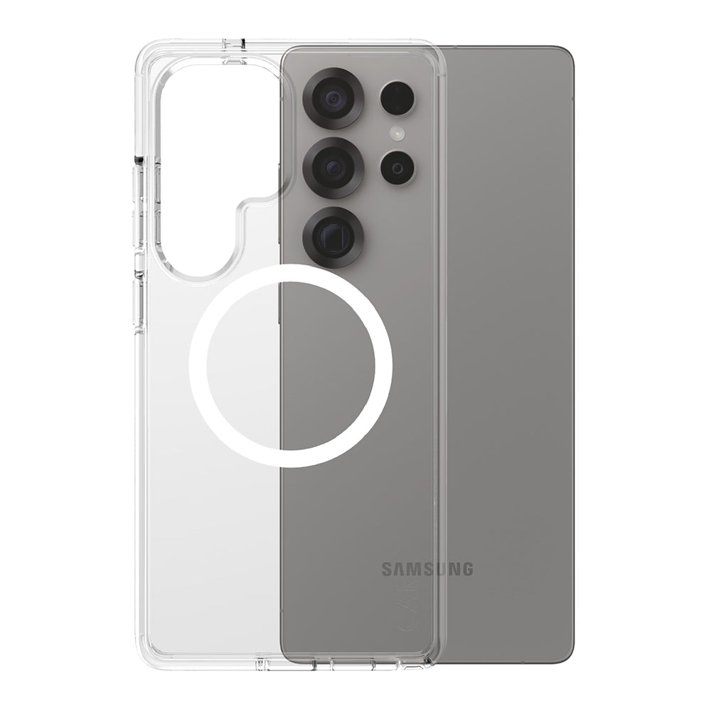 Custodia per Samsung Galaxy S25 Ultra S938, PanzerGlass, Care Urban Combat, Trasparente Bianca