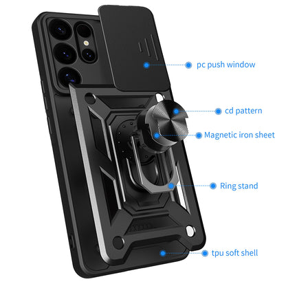 Custodia per Samsung Galaxy S25 Ultra S938, Techsuit, CamShield, Blu