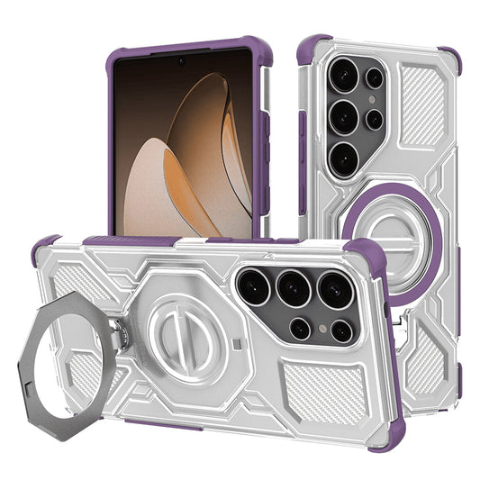 Custodia per Samsung Galaxy S25 Ultra S938, Techsuit, Carbon Shield Pro, Viola