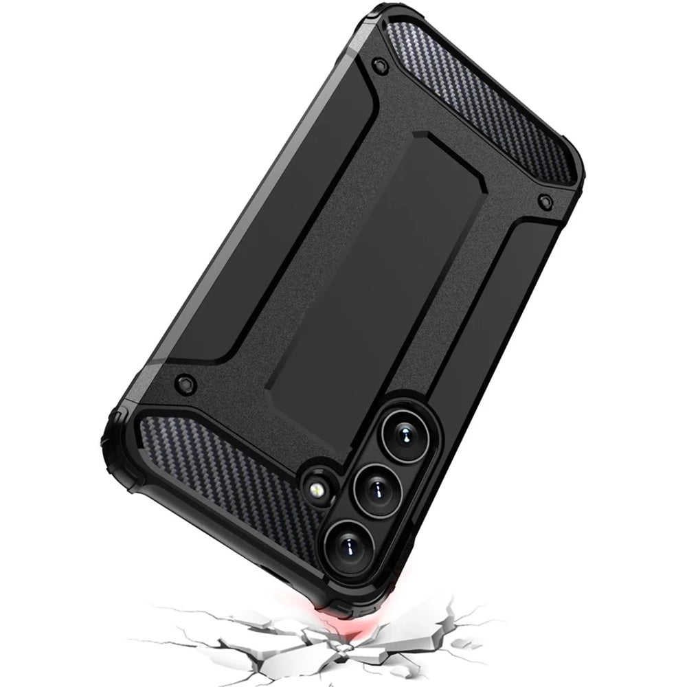 Custodia per Samsung Galaxy S25 Ultra S938, Techsuit, Hybrid Armor, Nera