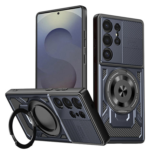 Custodia per Samsung Galaxy S25 Ultra S938, Techsuit, RuggedCam, Blu
