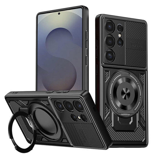Custodia per Samsung Galaxy S25 Ultra S938, Techsuit, RuggedCam, Nera