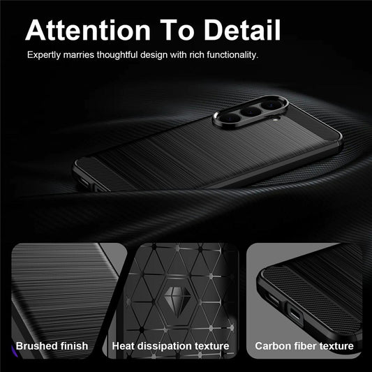 Custodia per Samsung Galaxy S26 FE / S25 FE, Techsuit, Carbonio, Blu
