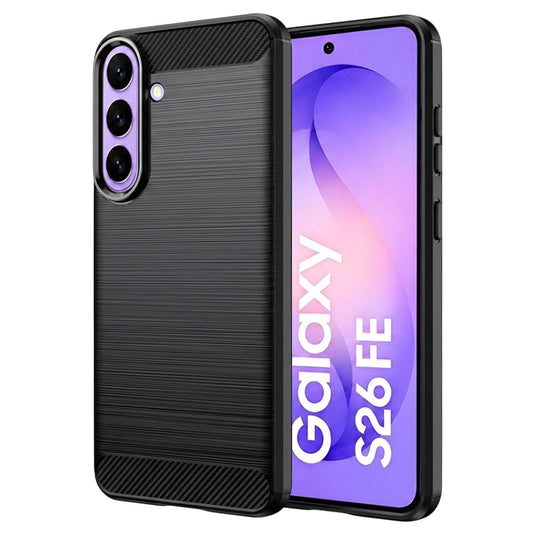 Custodia per Samsung Galaxy S26 FE / S25 FE, Techsuit, Carbonio, Nera