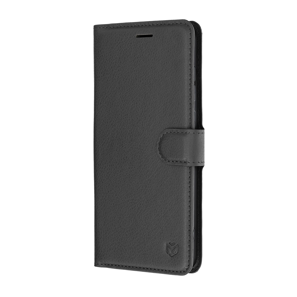Case for Samsung Galaxy S26 FE / S25 FE, Techsuit, Leather Folio, Black