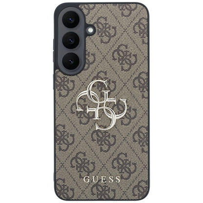 Custodia per Samsung Galaxy S26 FE S741, Guess, Logo Metallico 4G, Marrone