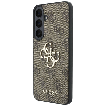Custodia per Samsung Galaxy S26 FE S741, Guess, Logo Metallico 4G, Marrone