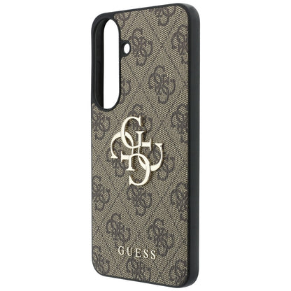 Custodia per Samsung Galaxy S26 FE S741, Guess, Logo Metallico 4G, Marrone