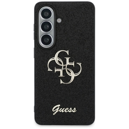 Custodia per Samsung Galaxy S26 S942, Guess, Fixed Glitter Big 4G Metal Frame, Nera